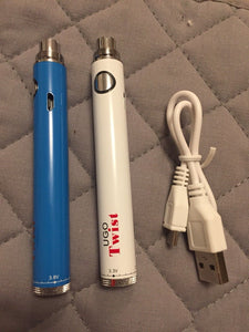 WHOLESALE Evod eGo | UGO Twist | Classic 510 Battery with Bottom Voltage Dial & Micro USB Side Charge