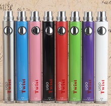 Load image into Gallery viewer, WHOLESALE Evod eGo | UGO Twist | Classic 510 Battery with Bottom Voltage Dial &amp; Micro USB Side Charge